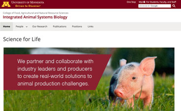 Integrated animal systems biology screengrab.