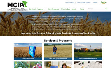 MCIA website screenshot.