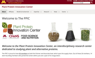 Plant Protein Innovation Center screengrab.