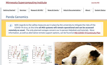 Screengrab Supercompting Panda page. 