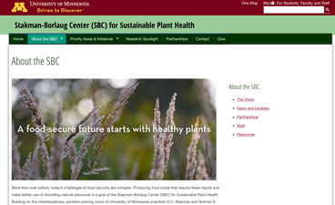 Stakman Borlaug Center screengrab. 